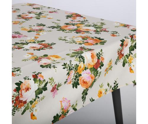 Pöytäliina HOLLY 136x220cm, vaalea ruusu, 20% polyesteri, 80% puuvilla, kangas 495