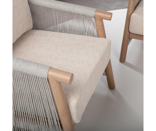 Puutarhakalusteet DIANA sohva, 2 nojatuolia ja 2 pöytää, beige