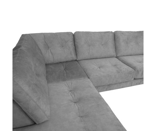 Kulmasohva HEIVI VN 250x200/90xH90cm, harmaa sametti