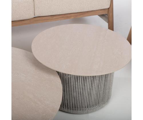 Puutarhakalusteet DIANA sohva, 2 nojatuolia ja 2 pöytää, beige