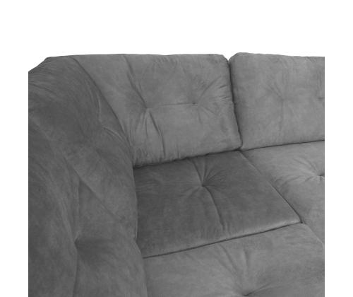 Kulmasohva HEIVI VN 250x200/90xH90cm, harmaa sametti