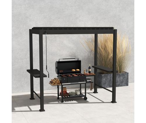 Katos MIRADOR BBQ 2,55x1,5m, tummanharmaa