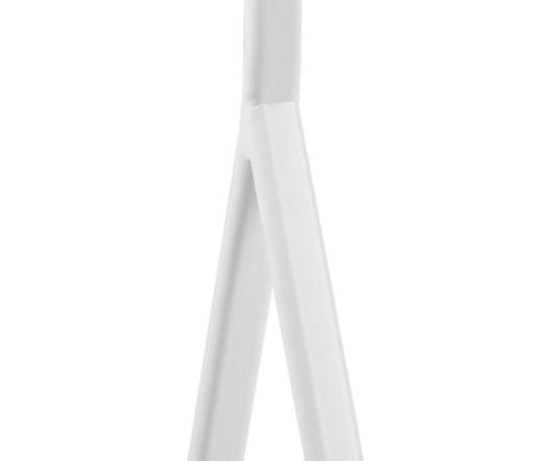 Teline BRENT 117x59xH165cm, hyllyllä, metallia, valkoinen/kromi