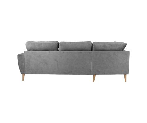 Kulmasohva HEIVI VN 250x200/90xH90cm, harmaa sametti