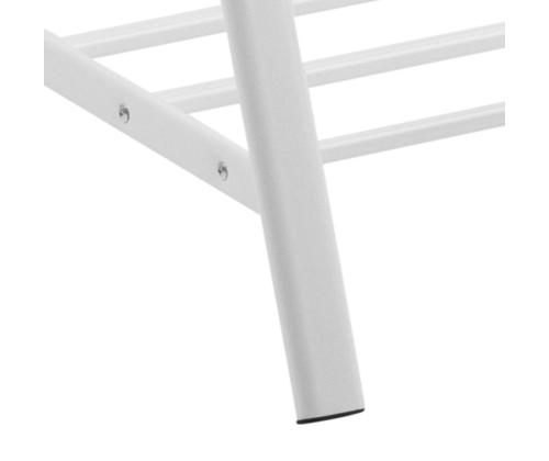 Teline BRENT 117x59xH165cm, hyllyllä, metallia, valkoinen/kromi