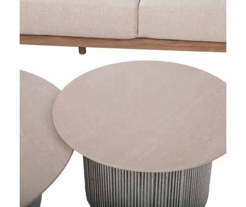 Puutarhakalusteet DIANA sohva, 2 nojatuolia ja 2 pöytää, beige