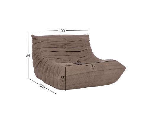 Tuoli FIONA 100x102xH65cm, vaaleanruskea