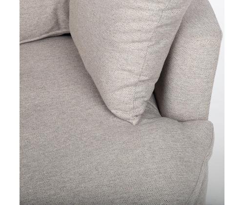 Tukituoli FLUFFY kääntyvä 110x105xH65/86cm, vaaleanharmaa, vaaleanharmaa