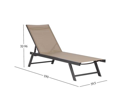 Lamam tuoli ARIO 59,5x190xH32-96cm, beige