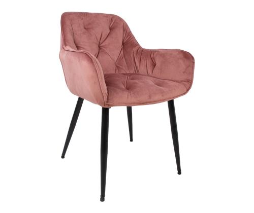 Tuoli BRITA 58x63H83cm, vaaleanpunainen sametti