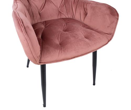 Tuoli BRITA 58x63H83cm, vaaleanpunainen sametti