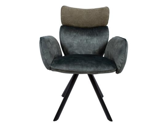 Tuoli EDDY käsinojilla 63x55xH89cm, vihreä sametti