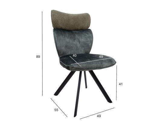 Tuoli EDDY 49x55xH89cm, vihreä sametti