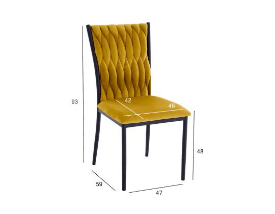 Tuoli EMORY 47x59xH93cm, kullankeltainen