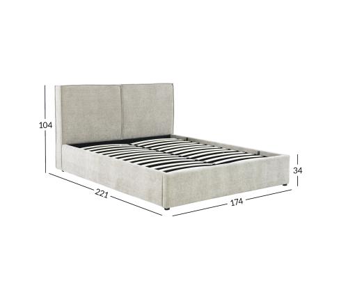 Sänky DAMANI 160x200cm, ilman patjaa, beige