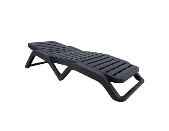 Lepotuoli SCIROCCO 71x187xH44cm, tummanharmaa, muovia