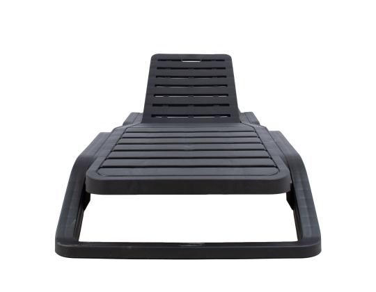 Lepotuoli SCIROCCO 71x187xH44cm, tummanharmaa, muovia