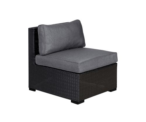 Välisohvamoduuli SEVILLA 67x76,5xH74,5cm, musta, alumiini, muovipunos