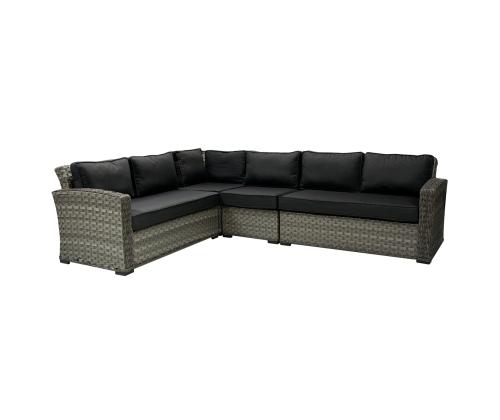 Modulaarinen sohva GENEVA 2-istuttava 132x81xH78cm, oikealla käsinojalla, harmaa