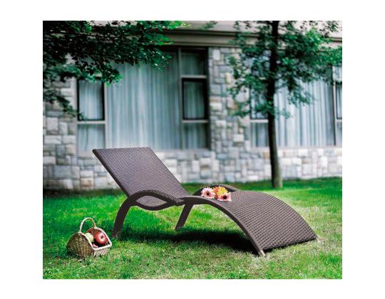 Lepotuoli MERIDIAN 70x175xH28/70cm, kahvinruskea