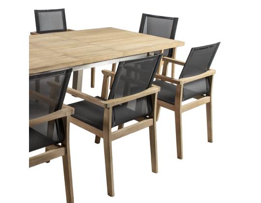 Pöytä NAUTICA 200/250/300x100xH76cm, tiikki