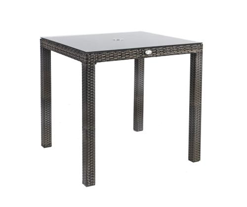 Pöytä WICKER 73x73xH71cm, tummanruskea