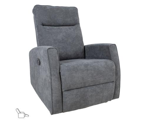 Nojatuoli EDDY manuaalinen lepotuoli, kääntyvä ja keinuva, harmaa