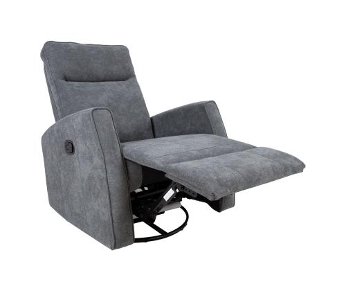 Nojatuoli EDDY manuaalinen lepotuoli, kääntyvä ja keinuva, harmaa