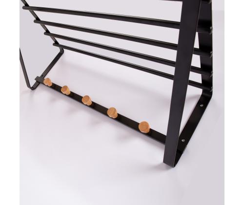 Seinäteline - hylly FOREST 60x33x20cm, musta