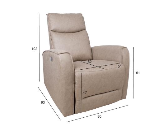 Nojatuoli BUSTER sähköinen lepotuoli, beige