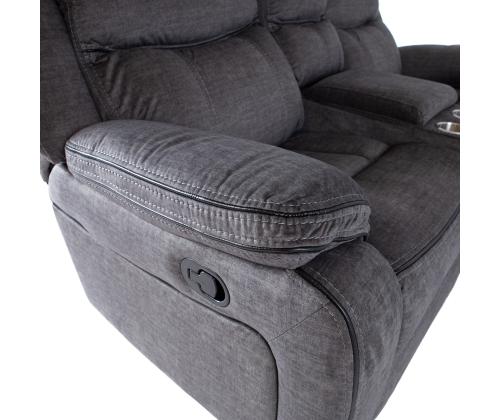 Sohva GENTRY 2-istuttava manuaalinen lepotuoli 190x98xH104cm, harmaa