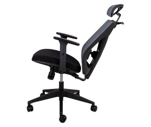 Tietokone/toimistotuoli MIKE 64x65xK110-120cm, musta/harmaa