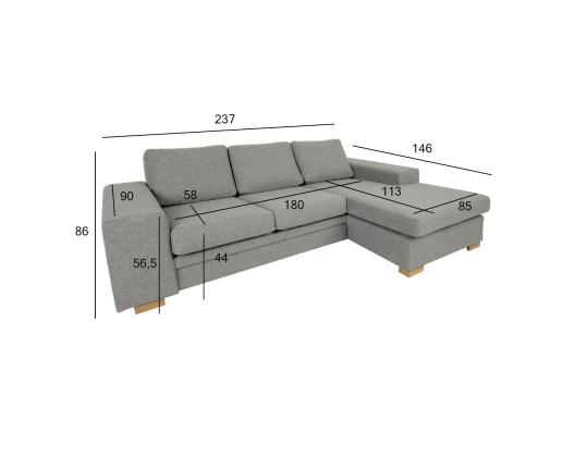 Kulmasohva DAGMAR beige