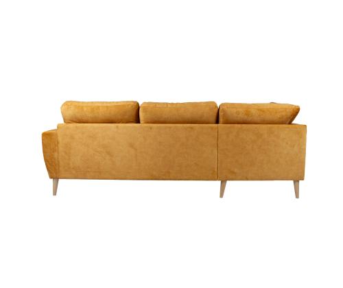 Kulmasohva HEIVI VN 250x200/90xH90cm, keltainen sametti