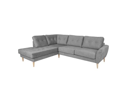 Kulmasohva HEIVI VN 250x200/90xH90cm, harmaa sametti