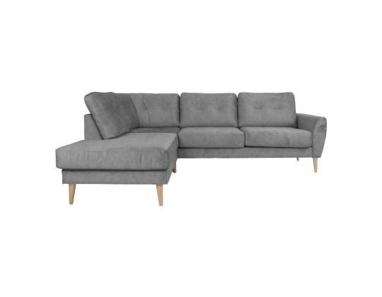 Kulmasohva HEIVI VN 250x200/90xH90cm, harmaa sametti