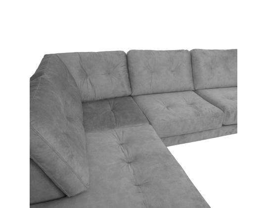 Kulmasohva HEIVI VN 250x200/90xH90cm, harmaa sametti