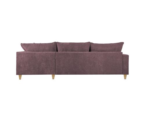 Kulmasohva LAYLA PN 265x94x208xK90cm, harmaan vaaleanpunainen