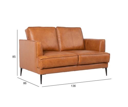 Sohva LEO 136x86xH85cm, vaaleanruskea