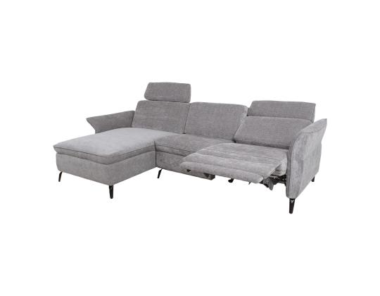 Kulmasohva DAYTON VN, sähköinen lepotuoli 268x157/94xH100cm, vaaleanharmaa