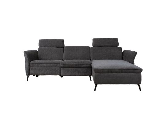 Nurgadiivan DAYTON PN, elektriline lepotuoli 268x94/157xH100cm, tumehall