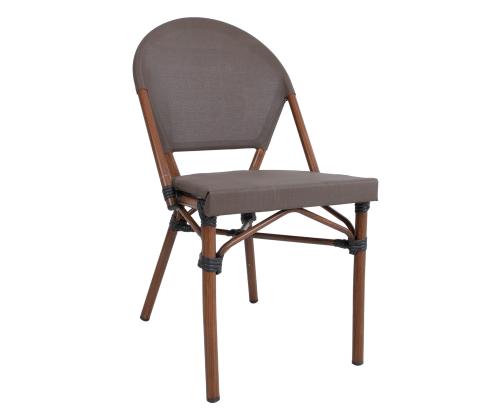 BAMBOO tuoli 45x55xH86cm, ruskea, alumiini