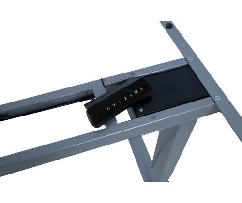Pöytäjalka ERGO 2-moottorilla, hopeanharmaa