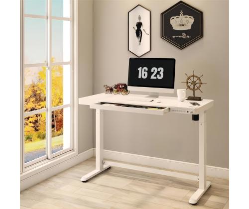 Säädettävä pöytä ERGO 1 moottorilla 120x60xH72-121cm, valkoinen