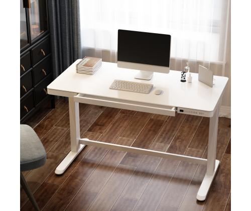 Säädettävä pöytä ERGO 1 moottorilla 120x60xH72-121cm, valkoinen