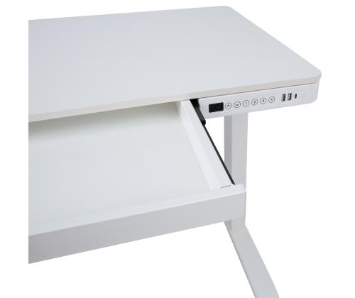 Säädettävä pöytä ERGO 1 moottorilla 120x60xH72-121cm, valkoinen