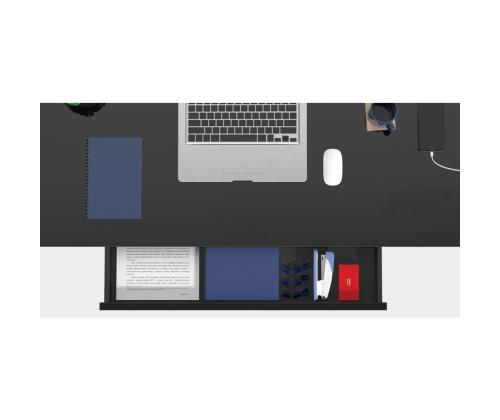 Säädettävä pöytä ERGO 1-moottori 120x60xH72-121cm, musta, melamiinilevy, teräs