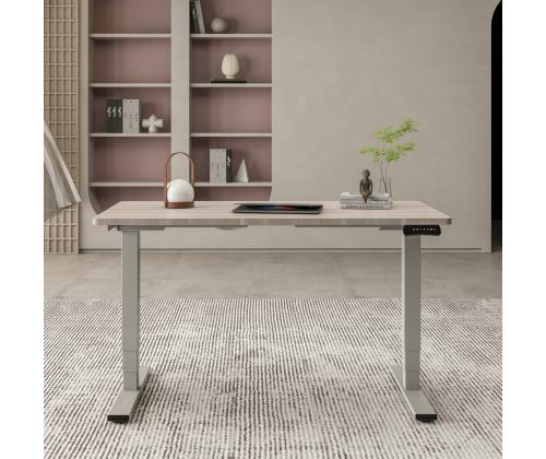 Pöydänjalka ERGO OPTIMAL 2 moottorilla, hopeanharmaa