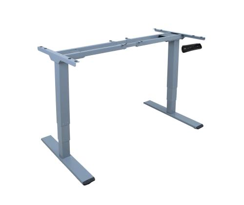 Pöydänjalka ERGO OPTIMAL 2 moottorilla, hopeanharmaa