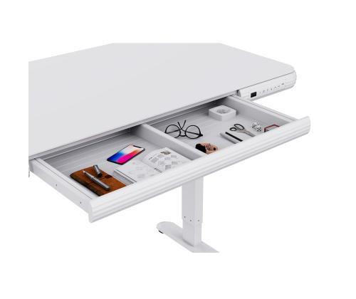 ERGO FIT 1-moottorinen työpöytä 122x62xH73,5-118cm, valkoinen